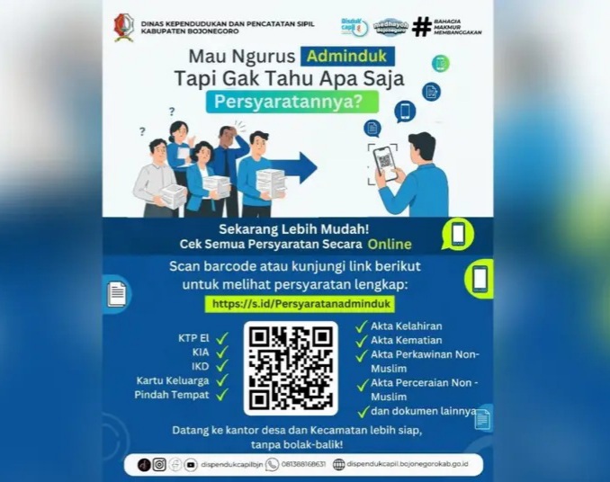 Urus KTP hingga Akta di Bojonegoro Kini Lebih Praktis Lewat Akses Daring